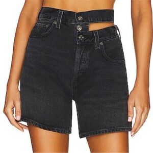AGOLDE Broken Waistband short in black